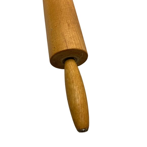Vintage Wooden Rolling Pin Mid Century 60s 70s - Picture 5 of 7